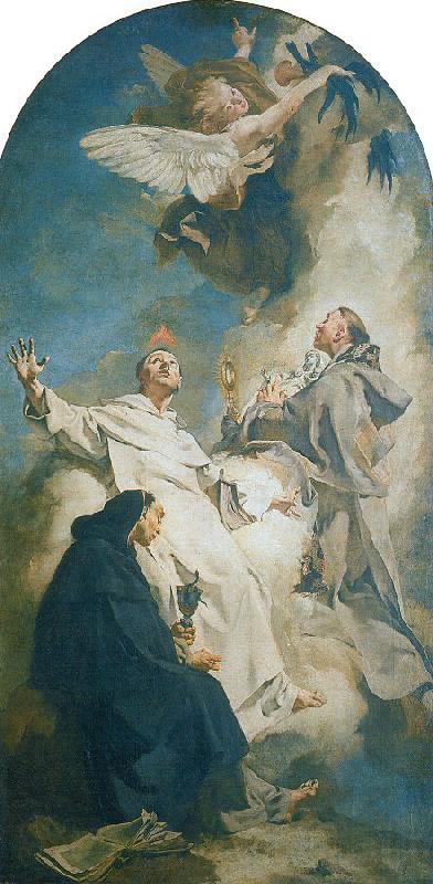 PIAZZETTA, Giovanni Battista Saints Vincenzo Ferrer, Hyacinth and Louis Bertram France oil painting art